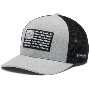 image:imageColumbia Unisex Adult PFG Logo Mesh Ball CapCool Grey HeatherGrillUS Fish Flag