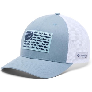 image:imageColumbia Unisex Adult PFG Logo Mesh Ball CapDockside BlueWhiteUs Fish Flag