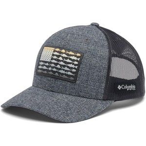 image:imageColumbia Unisex Adult PFG Logo Mesh Ball CapGrill Heather  Shark  Cocoa Butter  Fish