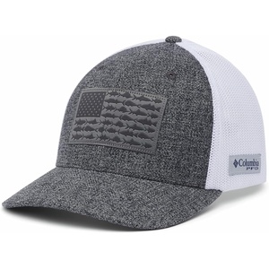 image:imageColumbia Unisex Adult PFG Logo Mesh Ball CapGrill HeatherWhiteUS Fish Flag