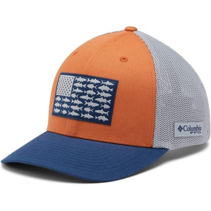 image:imageColumbia Unisex Adult PFG Logo Mesh Ball CapIsland OrangeInshore Slam Flag