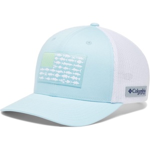 image:imageColumbia Unisex Adult PFG Logo Mesh Ball CapSpring BlueWhiteMid Atlantic Flag