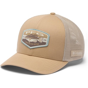 image:imageColumbia Unisex Adult PFG Patch Mesh Ball CapBeachFossilBig Badge Bass