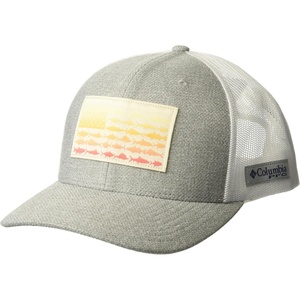 image:imageColumbia Unisex PFG Fish Flag Mesh Ball CapCool Grey Heather  White  Fish Flag