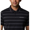 image:imageColumbia Mens Columbia Hike PoloHiking ShirtBlackShark Heather Stripe