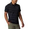 image:imageColumbia Mens Columbia Hike PoloHiking ShirtBlackShark Heather Stripe