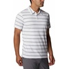 image:imageColumbia Mens Columbia Hike PoloHiking ShirtWhiteColumbia Grey Stripe