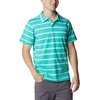 image:imageColumbia Mens Sun Trek PoloElectric TurquoiseIcy Morn Stripe