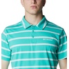 image:imageColumbia Mens Sun Trek PoloElectric TurquoiseIcy Morn Stripe