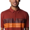 image:imageColumbia Mens Thistletown Hills Stripe PoloWarp Red Heather  Double Decker Stripe