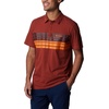image:imageColumbia Mens Thistletown Ridge Polo Sp21Warp Red Heather  Double Decker Stripe