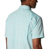 image:imageColumbia Mens Twisted Creek II Short Sleeve ShirtBright Aqua Basic Stripe