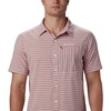 image:imageColumbia Mens Twisted Creek II Short Sleeve ShirtRed Jasper Stripe