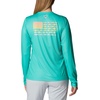 image:imageColumbia Tidal Tee PFG Fish Flag Long SleeveElectric TurquoiseSun Glow Gradient