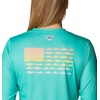 image:imageColumbia Tidal Tee PFG Fish Flag Long SleeveElectric TurquoiseSun Glow Gradient
