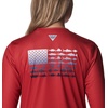 image:imageColumbia Tidal Tee PFG Fish Flag Long SleeveRed SparkBluestone Gradient