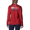 image:imageColumbia Tidal Tee PFG Fish Flag Long SleeveRed SparkBluestone Gradient
