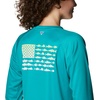 image:imageColumbia Tidal Tee PFG Fish Flag Long SleeveTropic WaterLime Glow Gradient