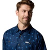 image:imageColumbia Utilizer Printed Woven Short SleeveColl Navy Sundot Tonal