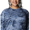 image:imageColumbia Womens Super Tidal Tee Long SleeveCollegiate Navy Fish Frenzy Print