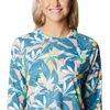 image:imageColumbia Womens Super Tidal Tee Long SleeveElectric Turquoise Hidden Paradise