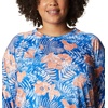 image:imageColumbia Womens Super Tidal Tee Long SleeveHarbor Blue Batik Floral Print