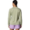 image:imageColumbia Womens Super Tidal Tee Long SleeveSmokey Sage HeatherWhite Logo