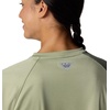 image:imageColumbia Womens Super Tidal Tee Long SleeveSmokey Sage HeatherWhite Logo