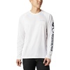 image:imageColumbia Mens Fork Stream Long Sleeve ShirtWhiteCollegiate Navy Logo