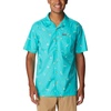 image:imageColumbia Mens Pine Canyon Short SleeveHiking ShirtBright Aqua Baja Bonanza