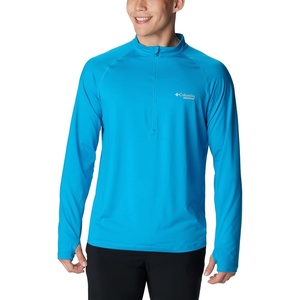 image:imageColumbia Mens Endless Trail Half Zip Mesh Long SleevOcean Blue