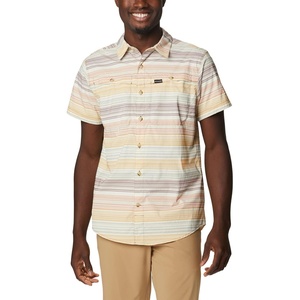 image:imageColumbia Mens Newton Ridge Plaid Short SleeveLight Raisin Striped Sunset
