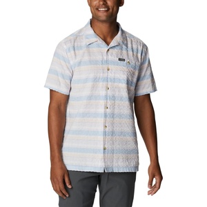image:imageColumbia Mens Pine Canyon Short SleeveHiking ShirtPeach Blossom Stripe