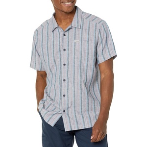 image:imageColumbia Mens Sage Springs Linen Short SleeveCollegiate Navy Strolling Stripe