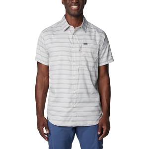 image:imageColumbia Mens Silver Ridge Utility Lite Novelty Short SleeveColumbia Grey Chambray Stripe