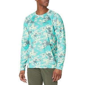 image:imageColumbia Mens Summerdry Printed Long SleeveBright Aqua Natureal Waves