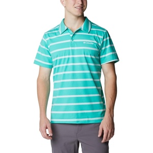image:imageColumbia Mens Sun Trek PoloElectric TurquoiseIcy Morn Stripe