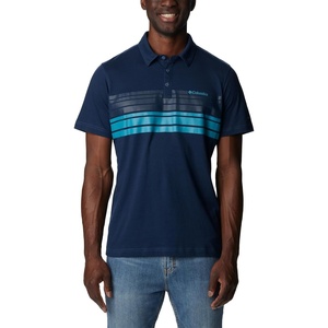 image:imageColumbia Mens Thistletown Ridge Polo Sp21Dk Mtn Heather  Double Decker Stripe