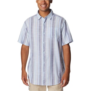 image:imageColumbia Mens Under Exposure Yarn Dye Short Sleeve ShirtPurple Lotus Blocky Stripe