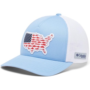 image:imageColumbia UnisexAdult PFG Statetriot Mesh Ball CapAgate BlueRed SparkUsa Patch