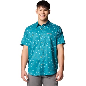 image:imageColumbia Utilizer Printed Woven Short SleeveRiver Blue Sundot Tonal