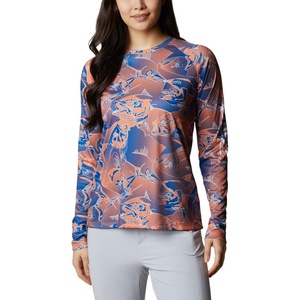 image:imageColumbia Womens Super Tidal Tee Long SleeveCollegiate Navy Batik Floral Print