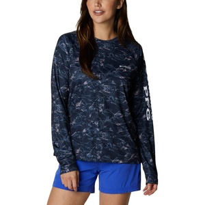 image:imageColumbia Womens Super Tidal Tee Long SleeveCollegiate Navy Contour Fish