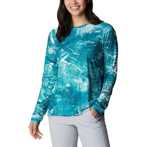 image:imageColumbia Womens Super Tidal Tee Long SleeveElectric Turquoise Realtree Horizon