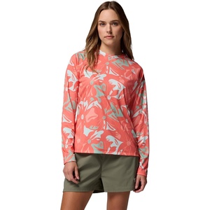 image:imageColumbia Womens Super Tidal Tee Long SleeveMelonade FlorafaugeWhite
