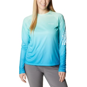 image:imageColumbia Womens Super Tidal Tee Long SleeveOpal Blue  Pfg Gradient