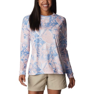 image:imageColumbia Womens Super Tidal Tee Long SleeveSatin Pink Philo Palms