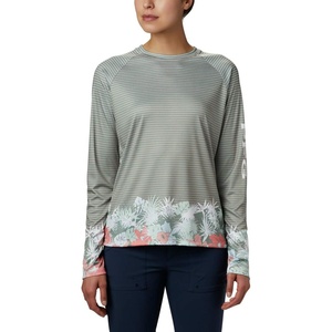 image:imageColumbia Womens Super Tidal Tee Long SleeveTiki Pink Wild Stripes Print