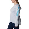 image:imageColumbia Womens Tidal Tee HoodieCirrus GreyOcean Blue Logo
