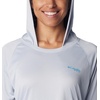 image:imageColumbia Womens Tidal Tee HoodieCirrus GreyOcean Blue Logo